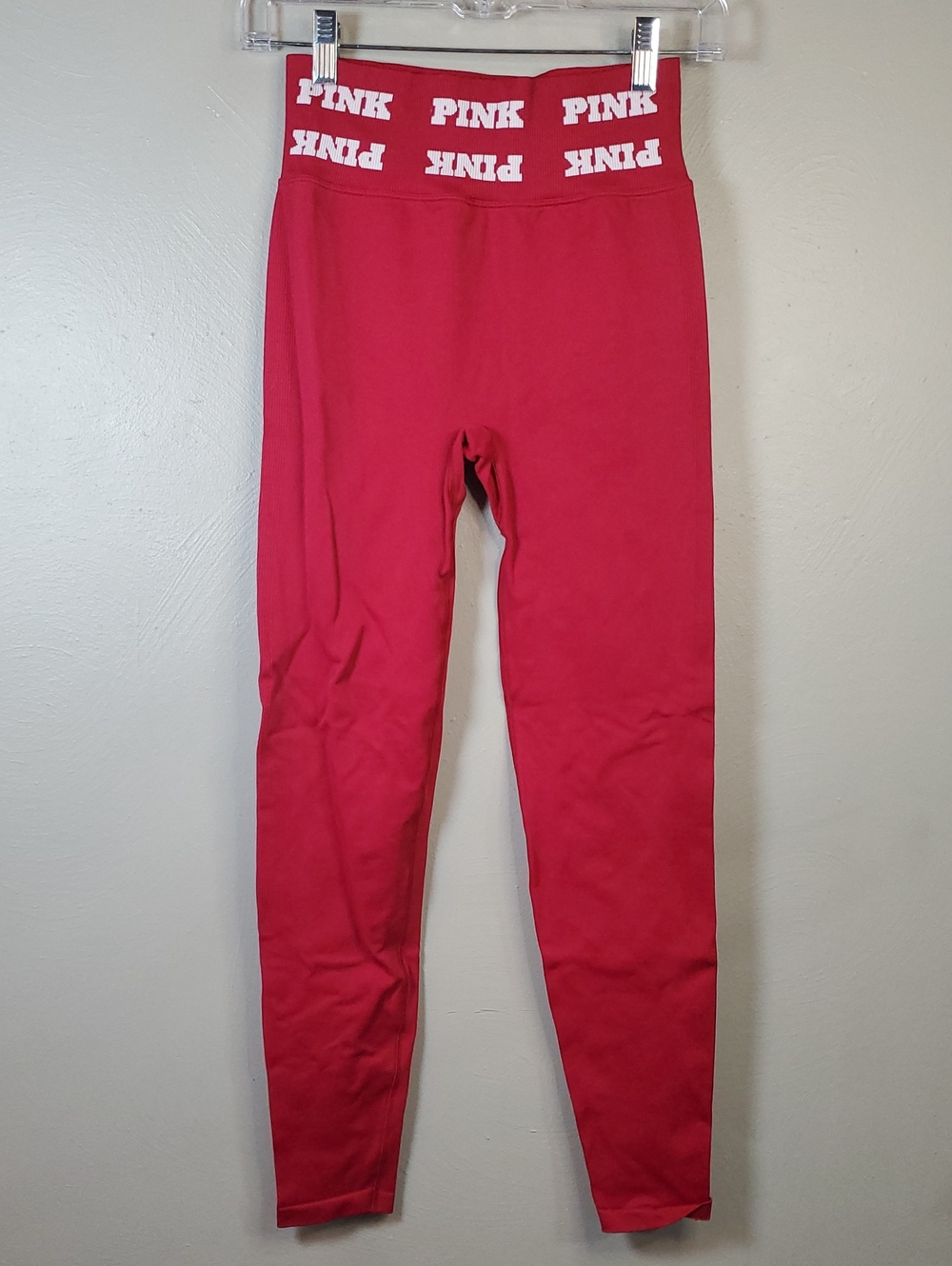 PINK Victoria's Secret Nantucket Vibrant Red High-Waist Leggings. Small